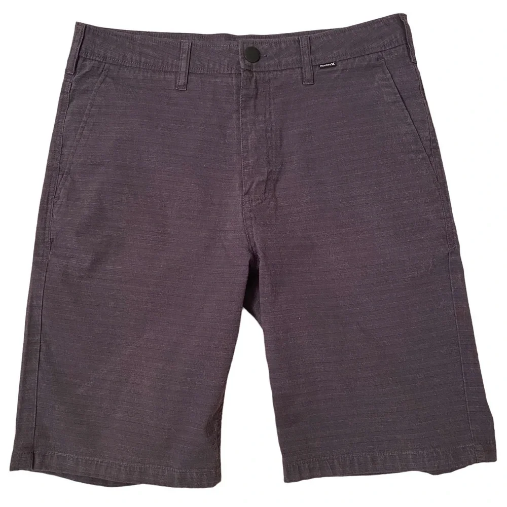 𝅺HURLEY Horizontal Stripes Gray Shorts Men Size 30